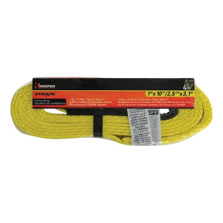 Keeper 10 ft. Yellow Lifting Sling; 3200 lbs 8878647